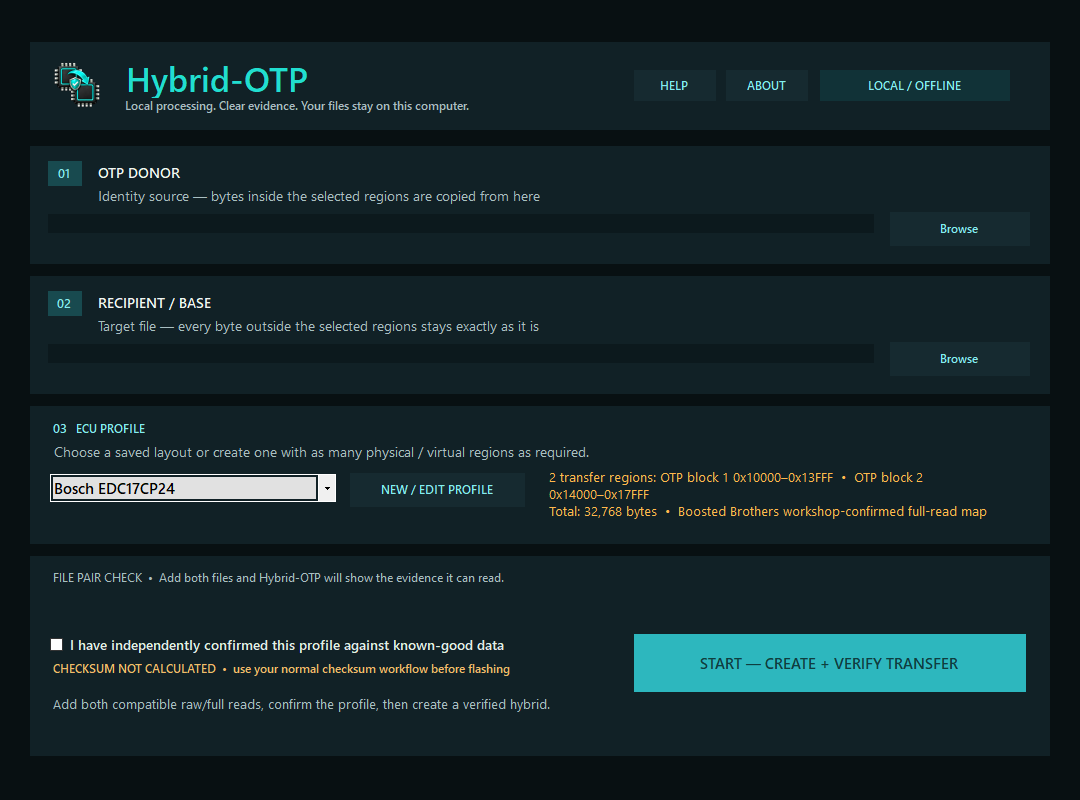 Hybrid-OTP workbench